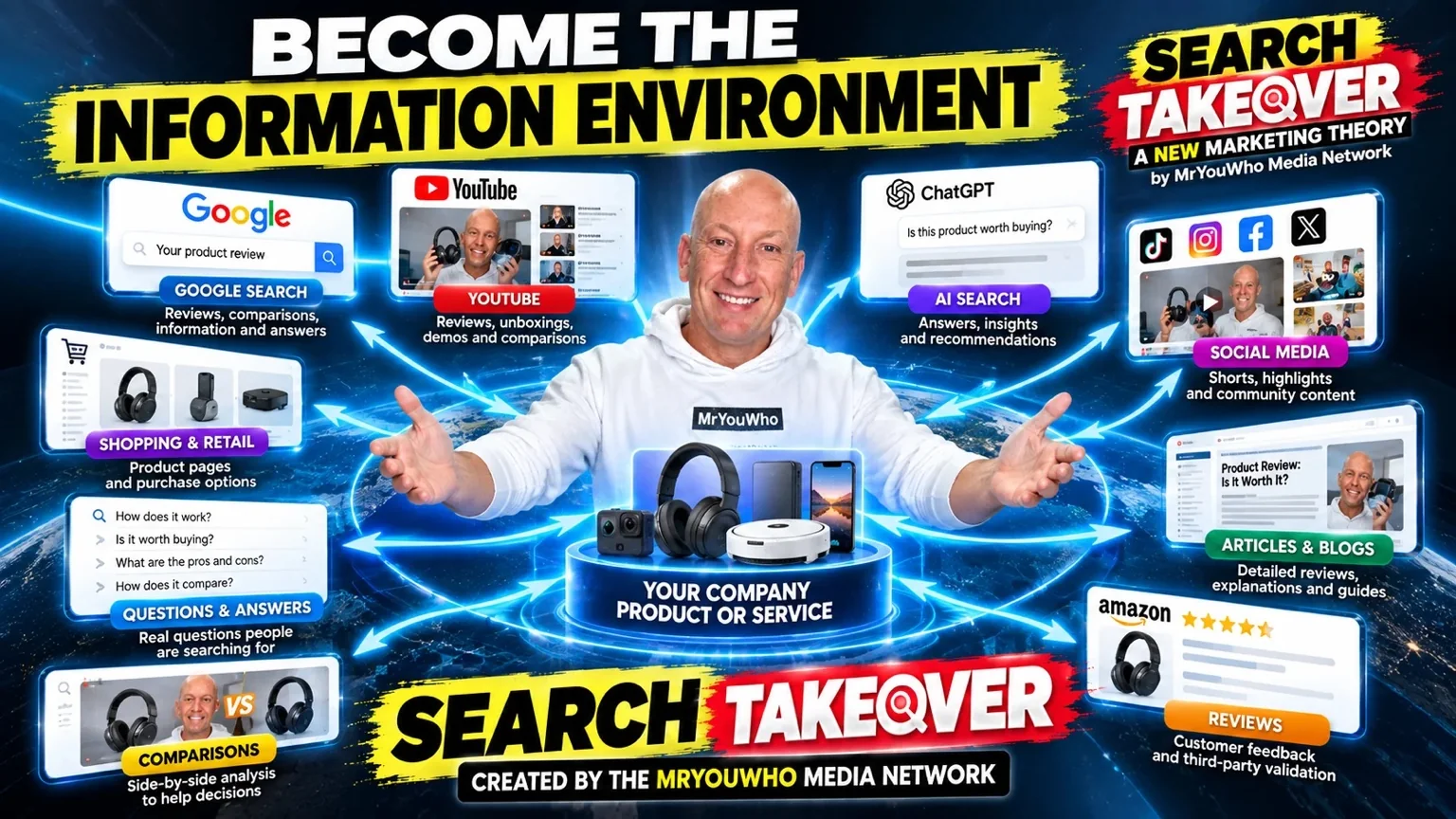 Visual explanation of the Search Takeover Information Environment